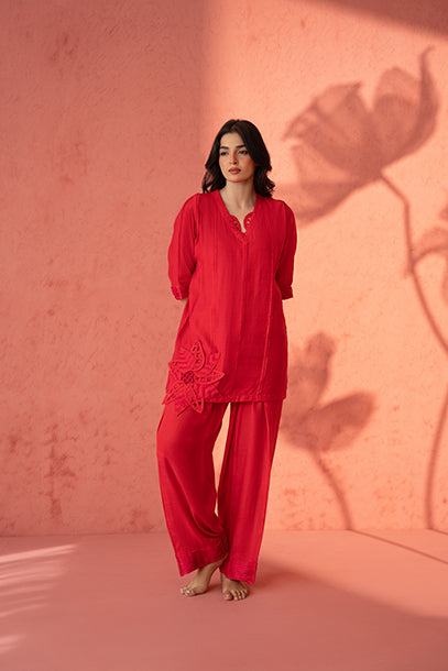 Crimson Bloom Matching Set