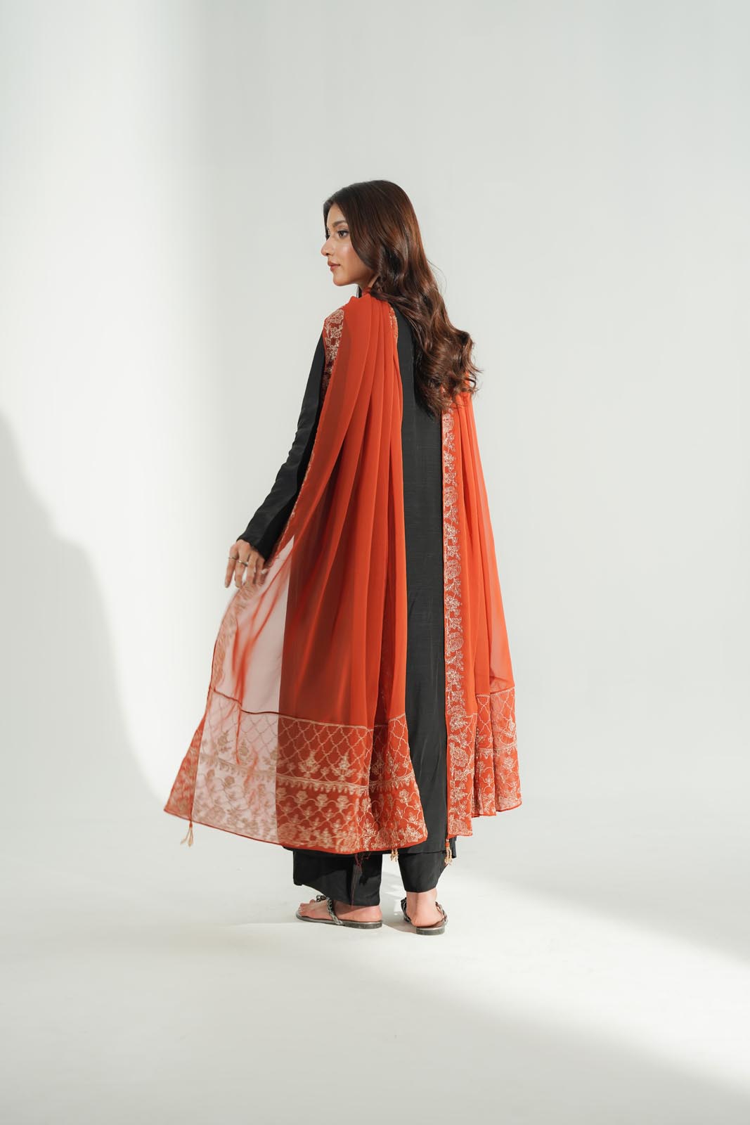 1 Piece Chiffon Embroidered Dupatta (FD0123)