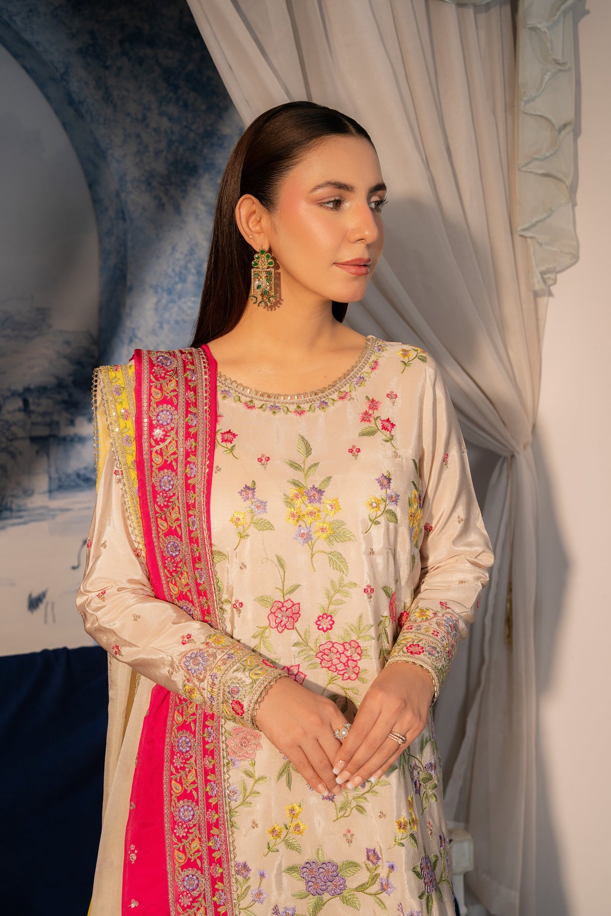 Aneelas Luxury Tussle Silk Emb 2pc [FC-31] [Dispatch Time 2 Months]