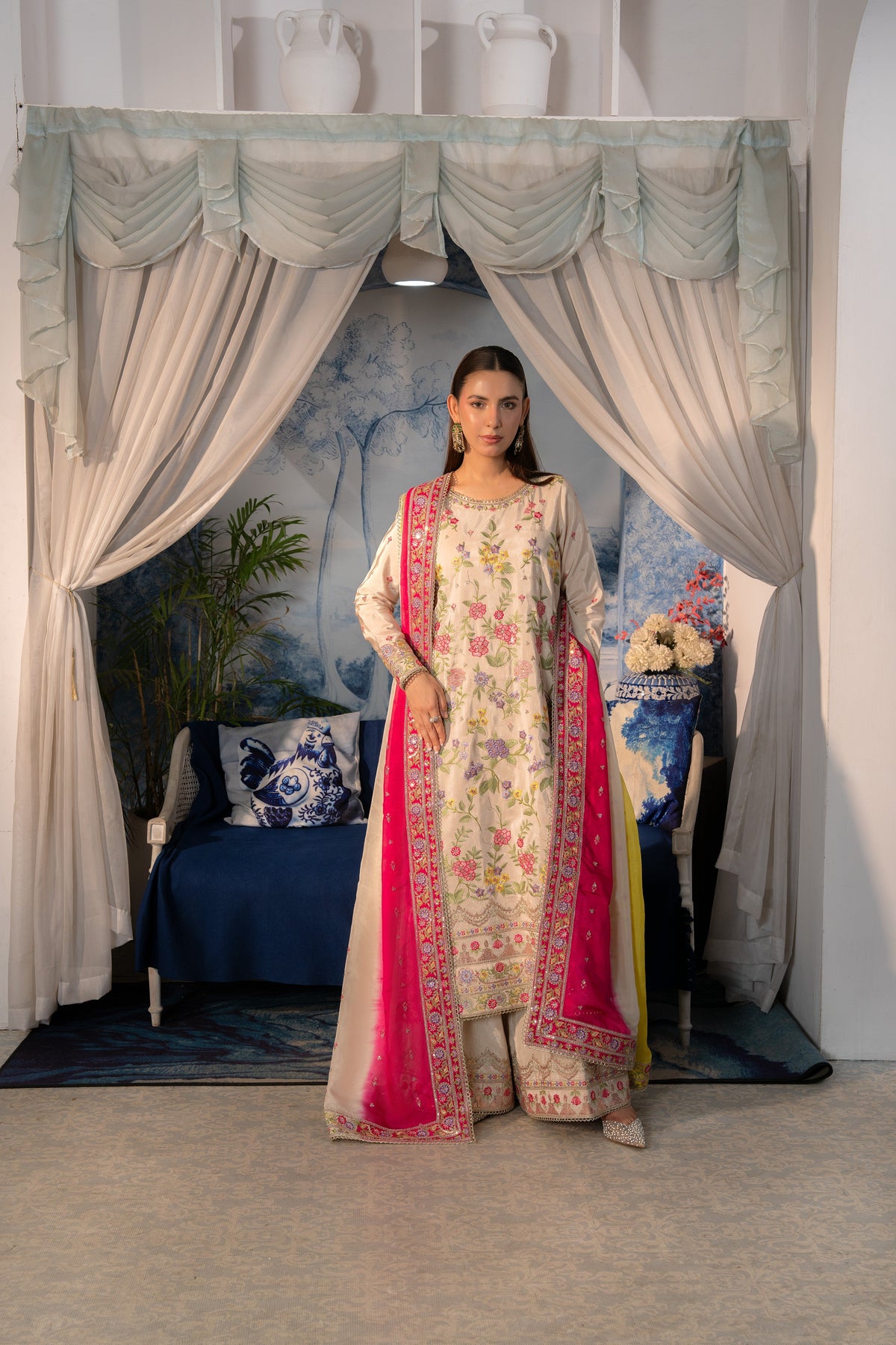 Aneelas Luxury Tussle Silk 3pc [FC-31][Dispatch Time 2 Month]