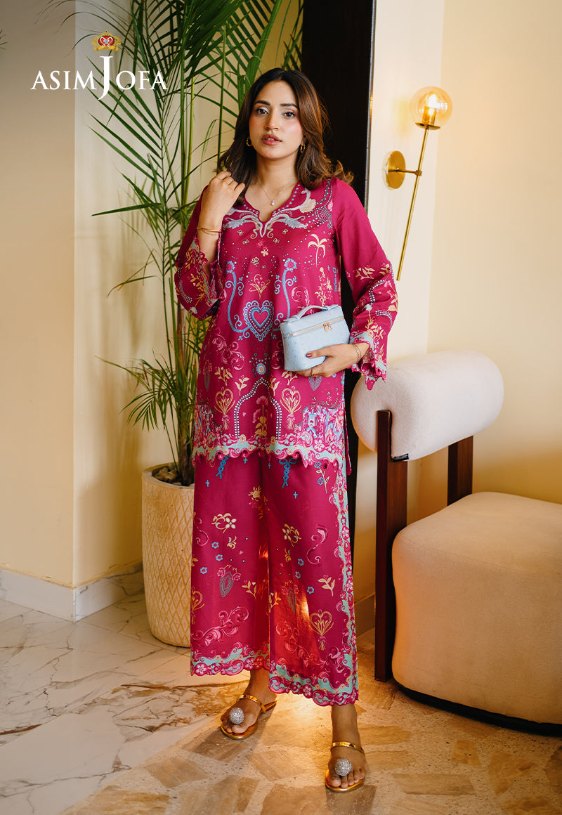 AJPBC-10 Printed Cambric Stitched 2 Pcs