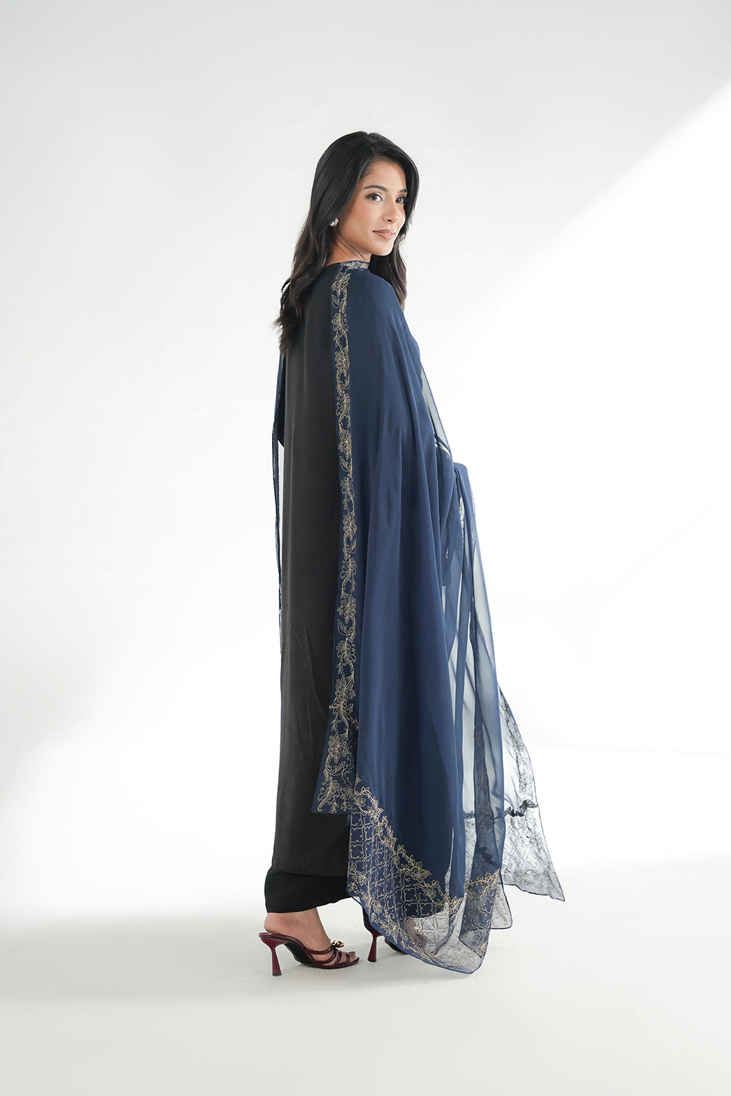 1 Piece Chiffon Embroidered Dupatta (FD0136)