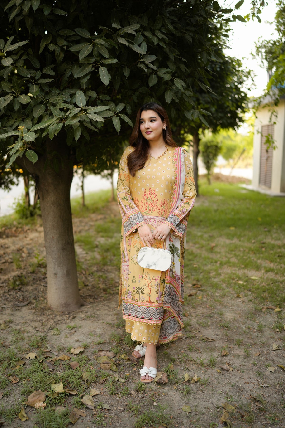 Aneelas Stiched Printed Lawn With Voil Lawn Printed Duppata [SPR-26-45-A] [Dispatch Time 2 Months]