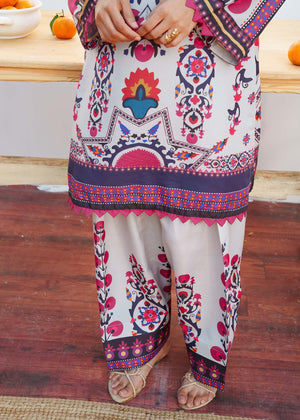 Straight-cut shirt Farshi shalwar CRP25-52