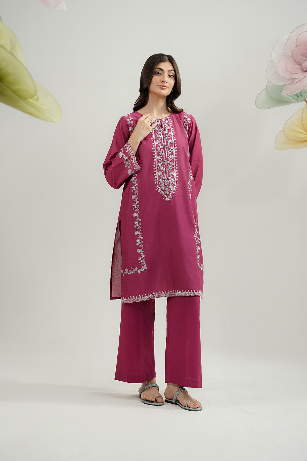 2 Piece Lawn Embroidered Suit (CP0457)