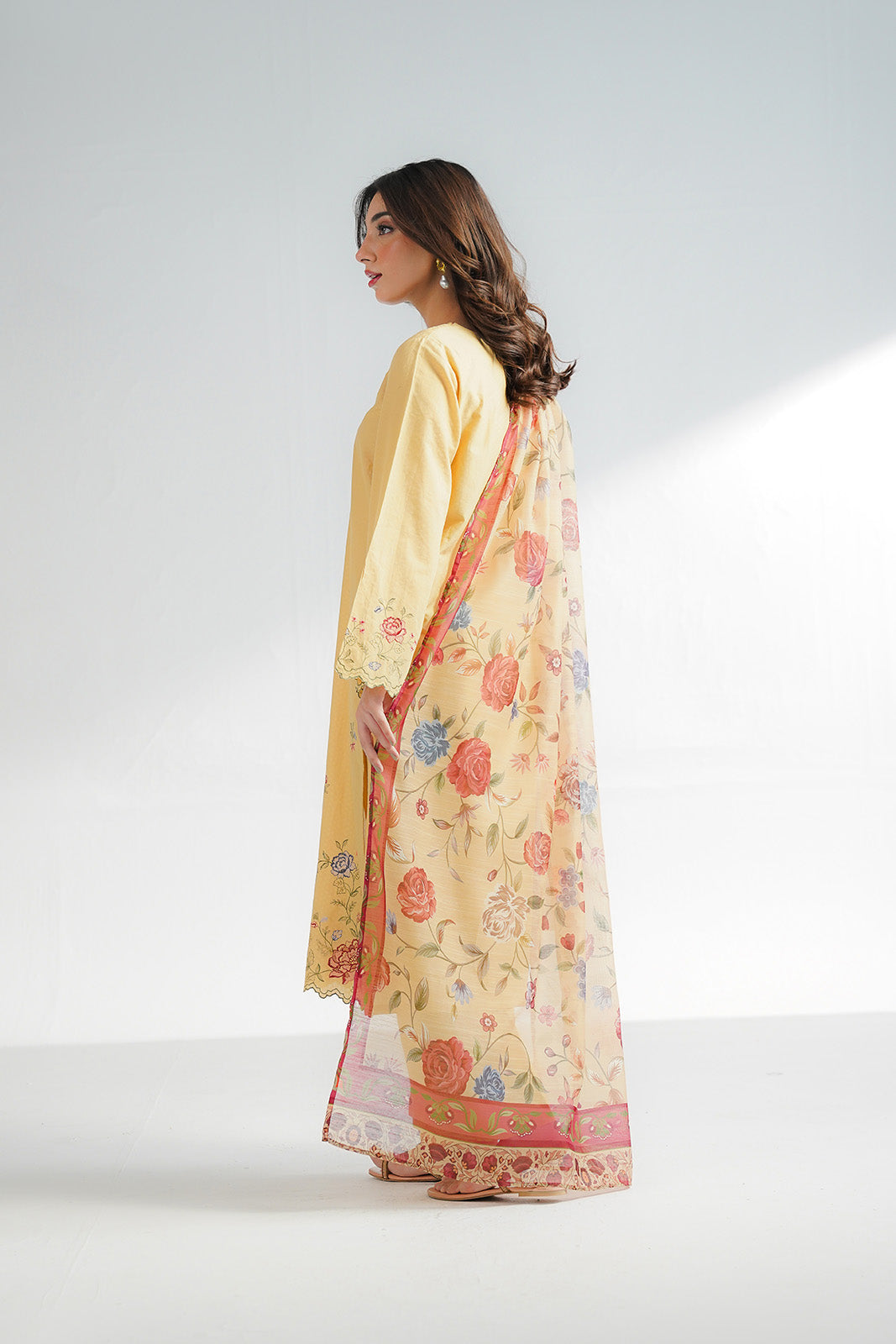 3 Piece Self Jacquard Embroidered Suit (CS0603)