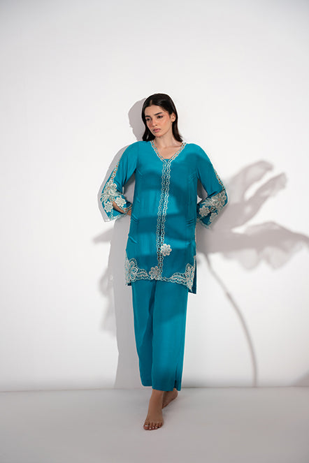 Printed Arabic Khaddar Shirt