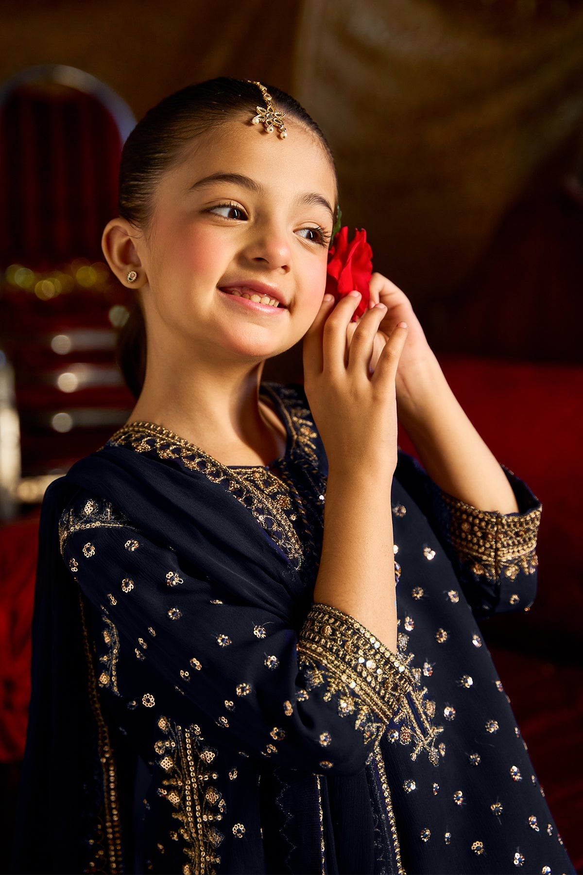 3-PC Embroidered Chiffon Suit CKP-5-183