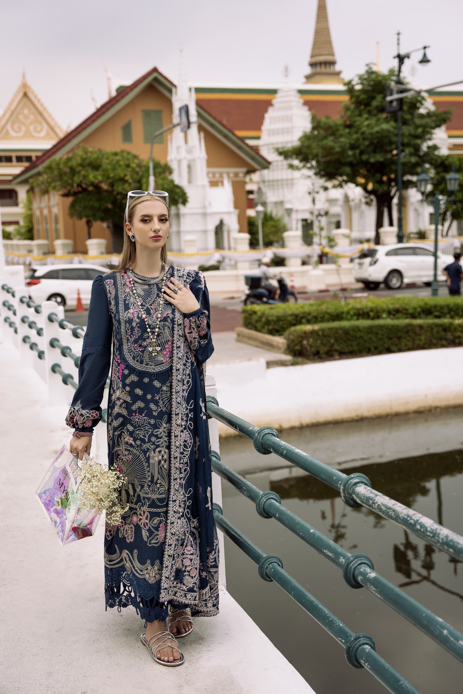 Pull-On Long Knit Trousers