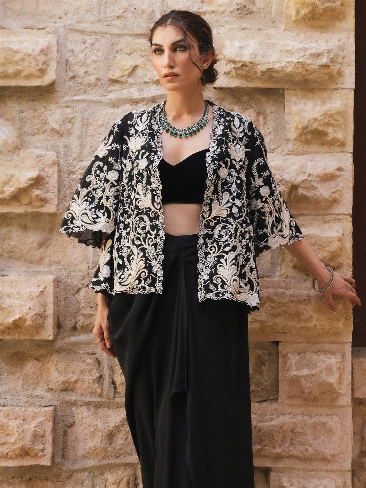 Alara Jacket, Bralette & Nikhar Skirt