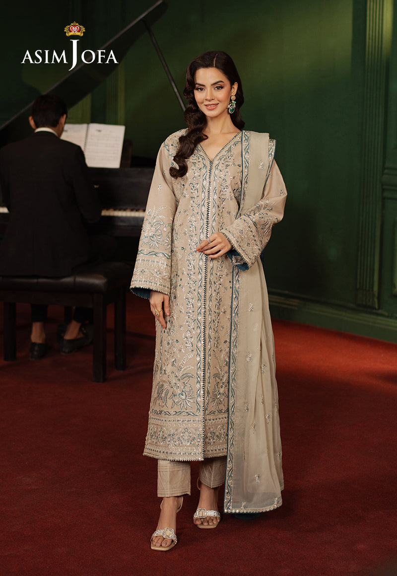 AJPFD-29 EMBROIDERED SILK Stitched 2 PCS