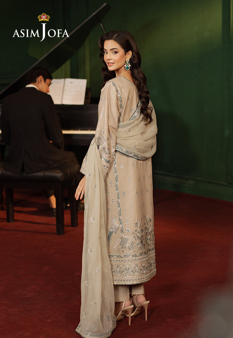 AJPFD-29 EMBROIDERED SILK Stitched 2 PCS