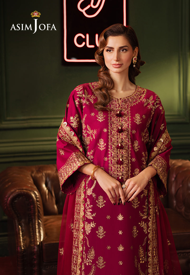 AJPF-13 EMBROIDERED LAWN SILK 3 PCS
