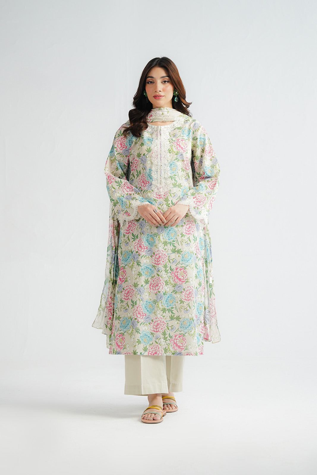 3 Piece Printed Lawn Embroidered (CP0520)