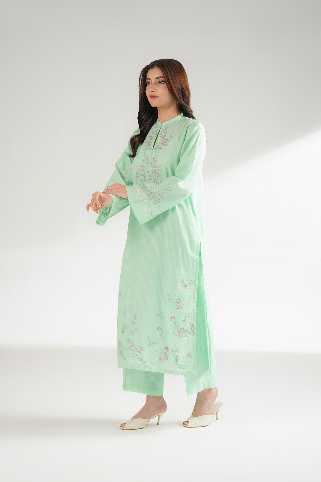 2 Piece Cotton Rip Stop Embroidered Suit (CS0559)
