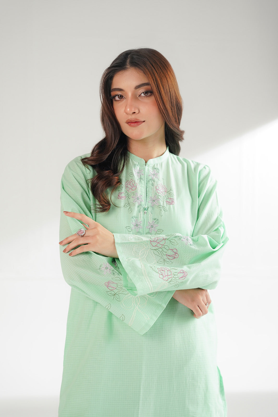 2 Piece Cotton Rip Stop Embroidered Suit (CS0559)
