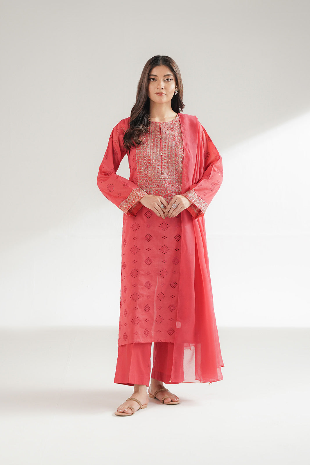 3 Piece Lawn Embroidered Suit (CS0554)