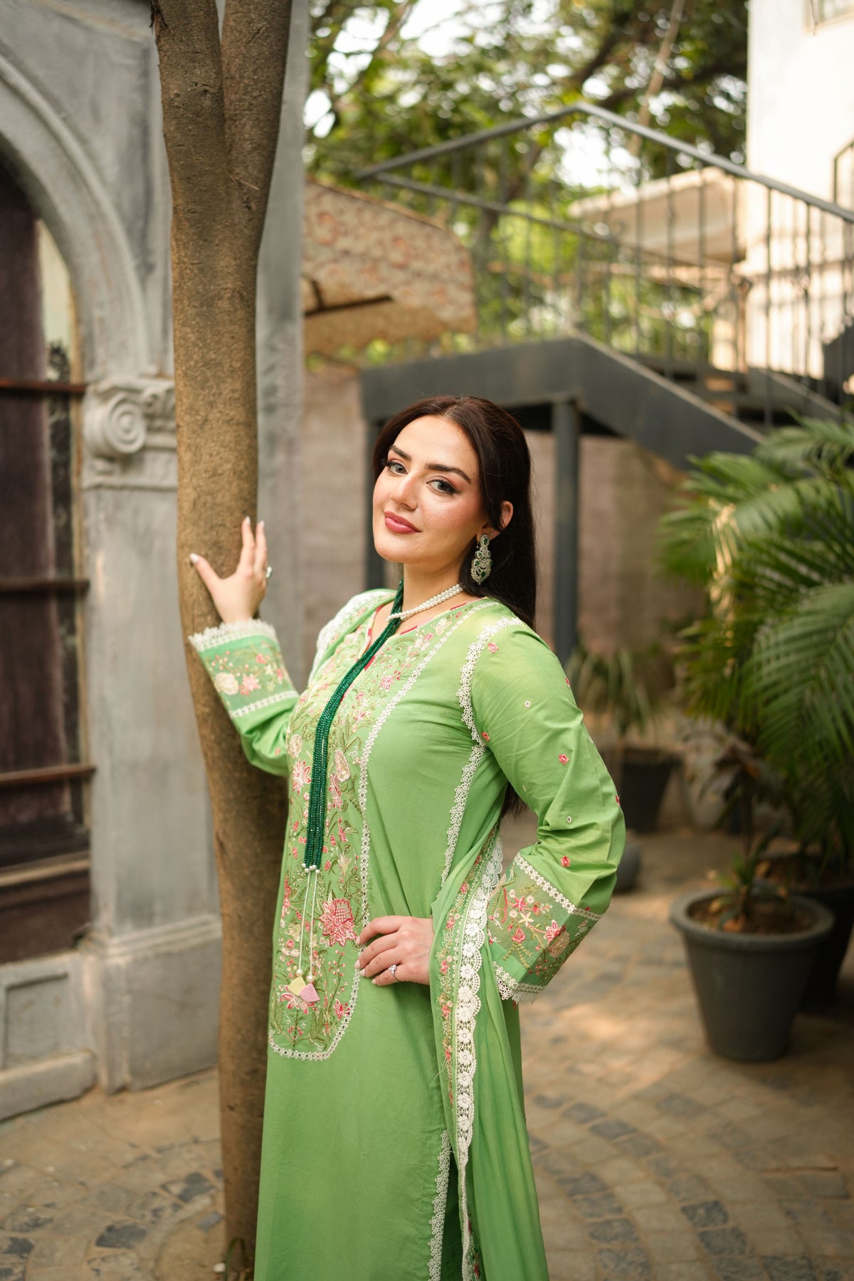 Aneelas UNstitched Lawn Emb 3pc Emb Chiffon Duppata [LUX-26-111] [Dispatch Time 1 Month]