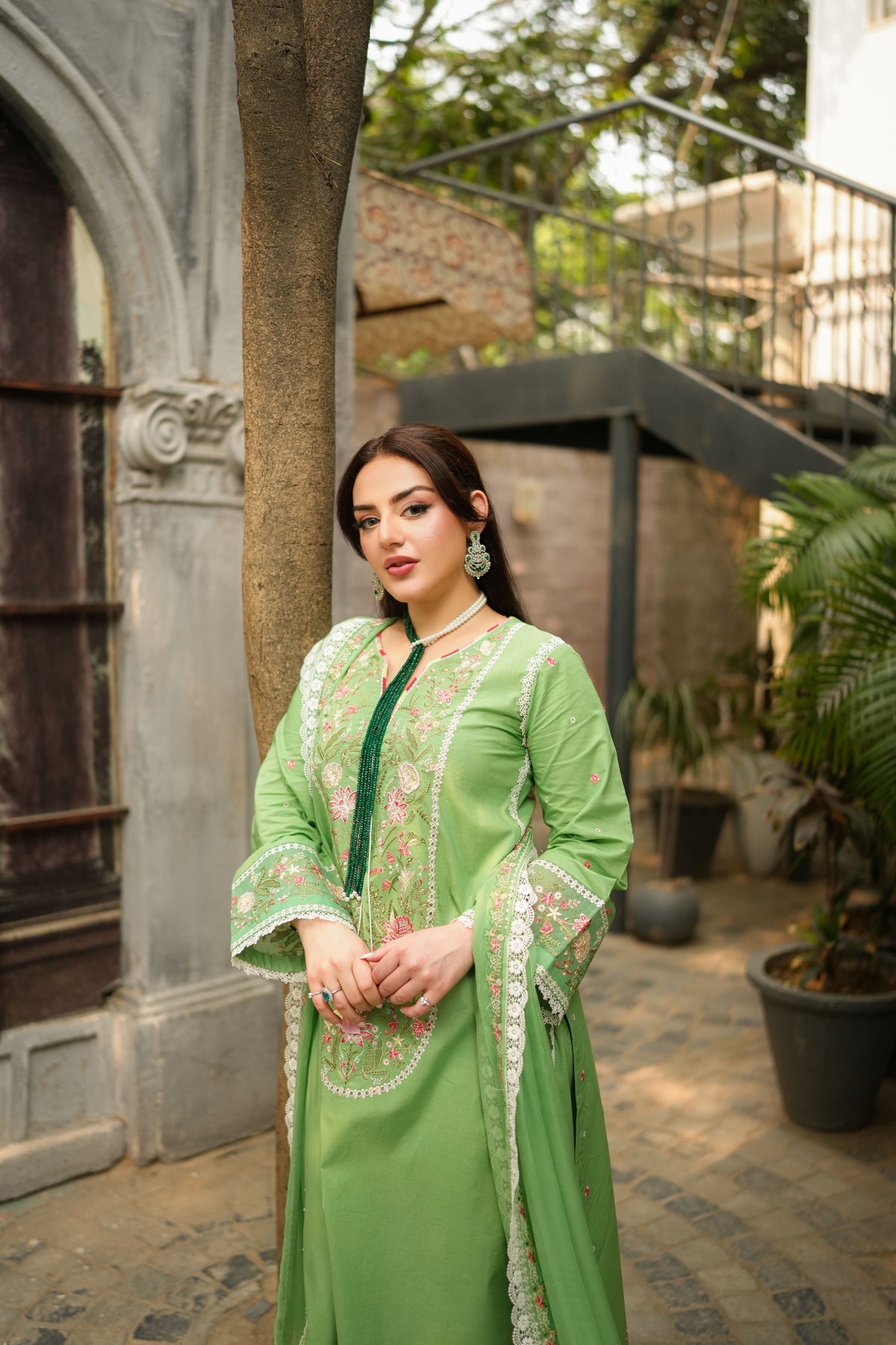 Aneelas Lawn Emb Shirt Trouser 2pc [LUX-26-111] [Dispatch Time 2 Months]