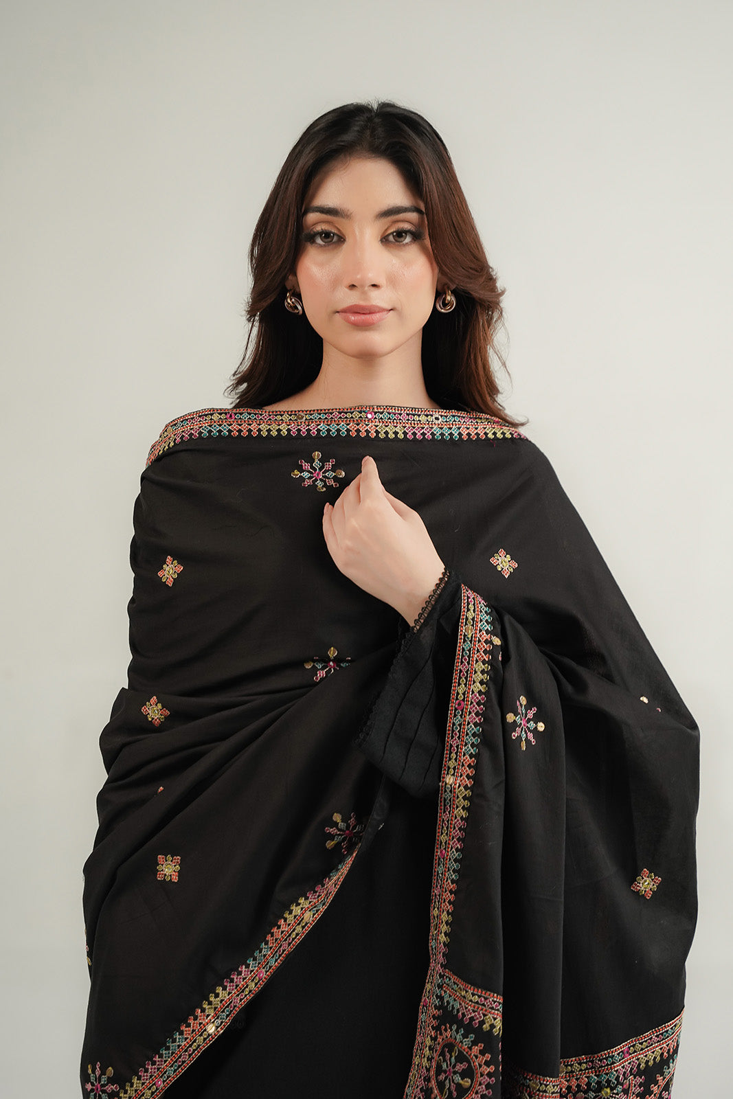 1 Piece Lawn Embroidered Shawl (CH0075)