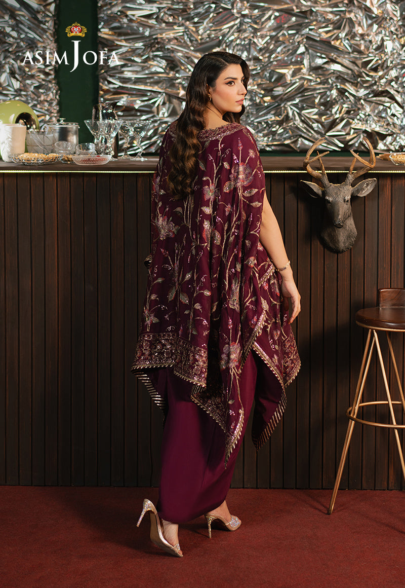 Ajpf-04 Embroidered Chiffon 2 Pcs