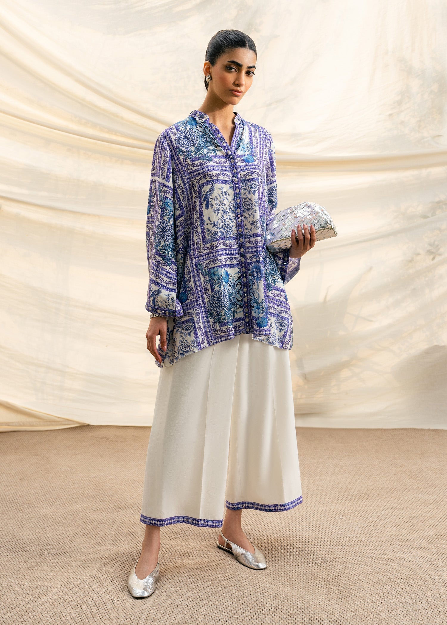 Embellished Chiffon Dupatta (as shown)