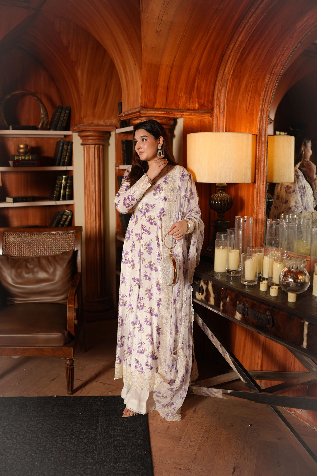 Aneelas Raw Silk Semi Formal Emb 3pc Frock Emb Chiffon Duppata [FC-38] [Dispatch Time 2 Months]