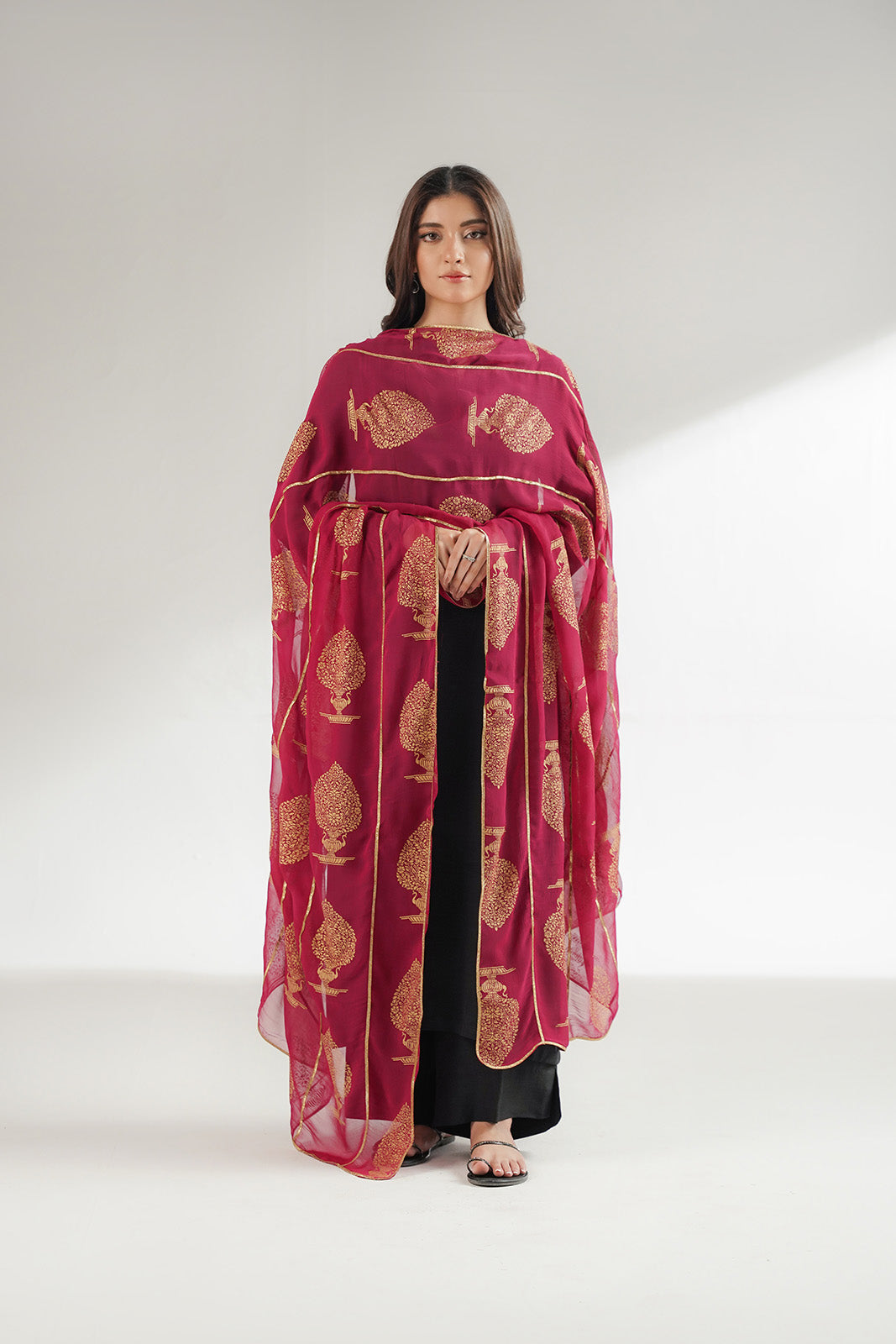 1 Piece Chiffon Printed Stole (CO0043)