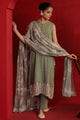 WHISPER SPRAY-4 PIECE CHIFFON EMBROIDERED SUIT
