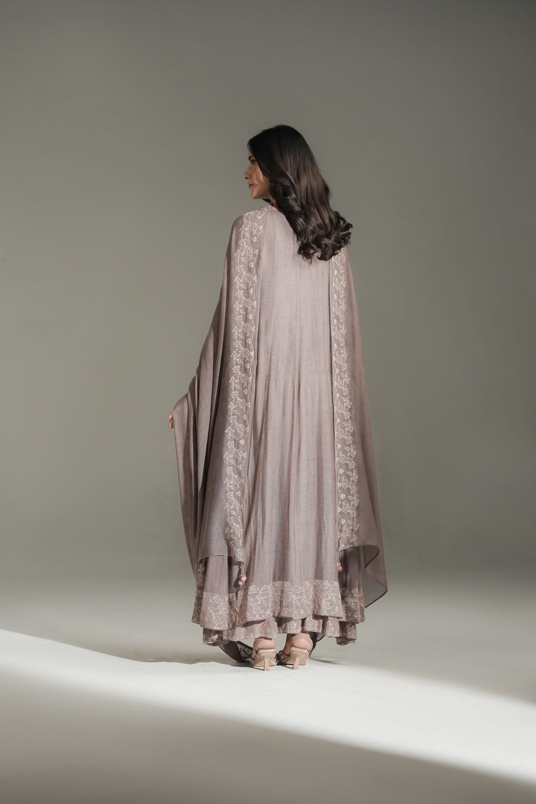3 Piece Khaddi Net Embroidered Suit (FW0038)