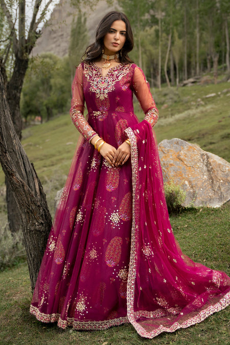 3-PC Stitched Embroidered Ploy Net CMA-6-481