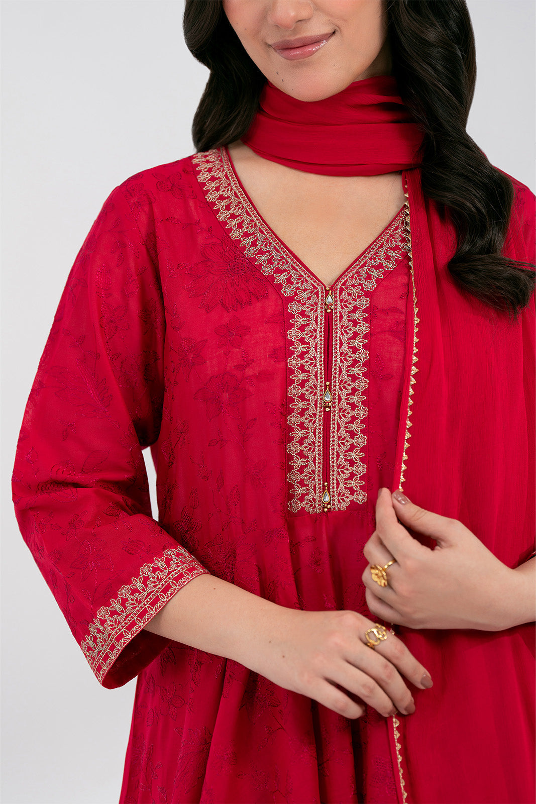 3 Piece Lawn Embroidered Suit (CS0592)