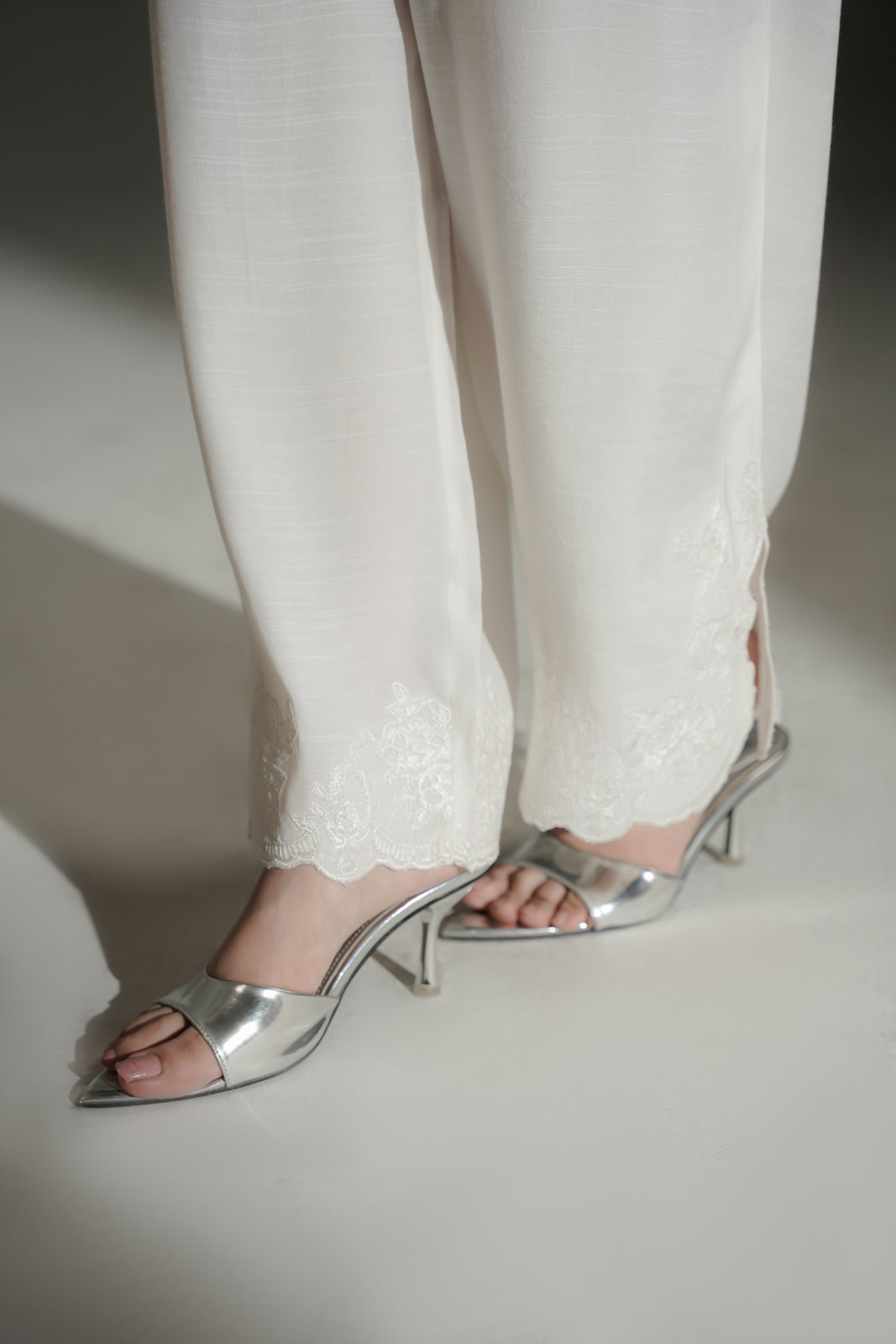 1 Piece Raw Silk Embroidered Culottes (FB0021)