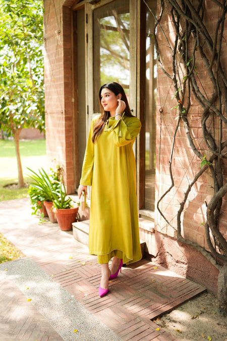 Aneelas Solid Twill Shirt Trouser 2pc [TW-26-02]