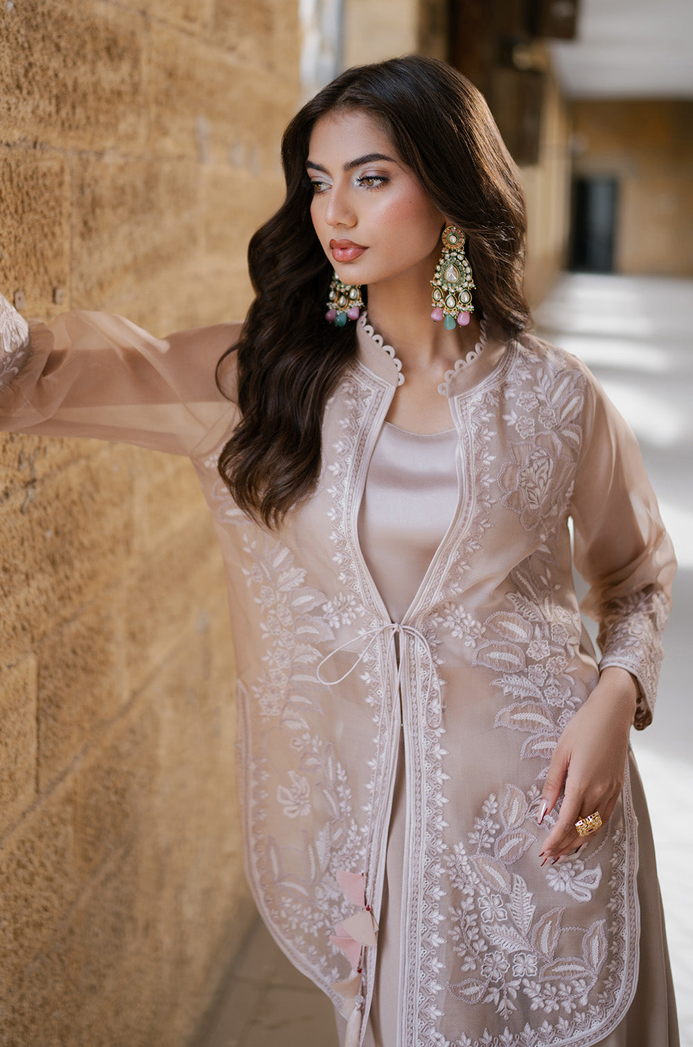 Aneelas Viscose Emb 3pc Chiffon Duppata [VC-26-17-B] [Dispatch Time 2 Months]