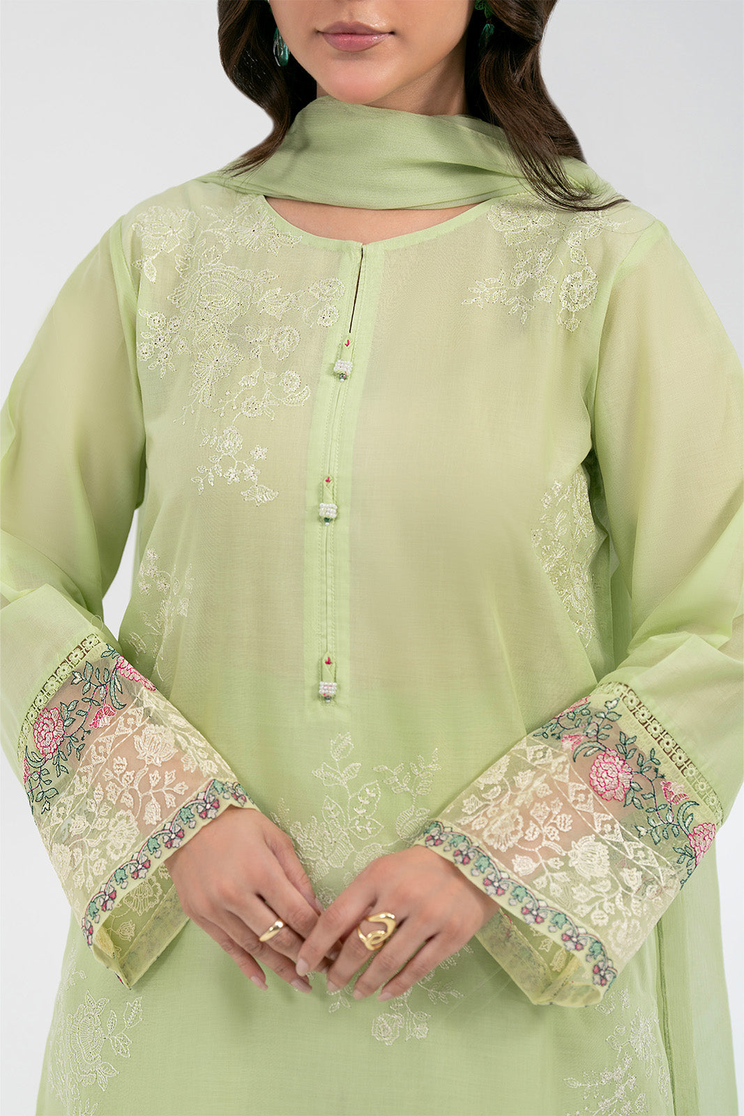 3 Piece Lawn Embroidered Suit (CS0579)