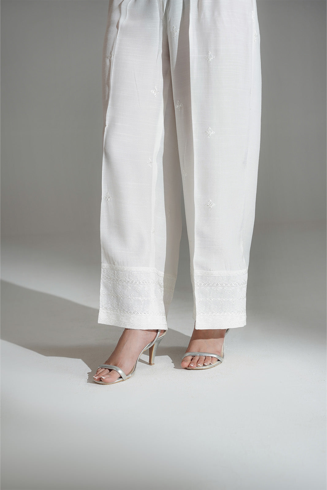 1 Piece Raw Silk Embroidered Culottes (FB0019)