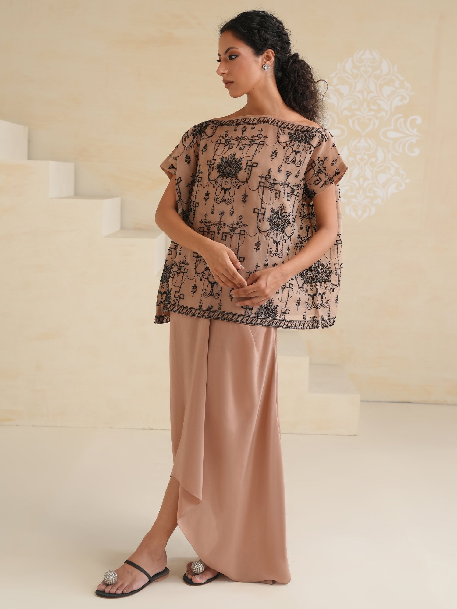 OFF SHOULDER & PINCHED SKIRToff-shoulder-pinched-skirt-1