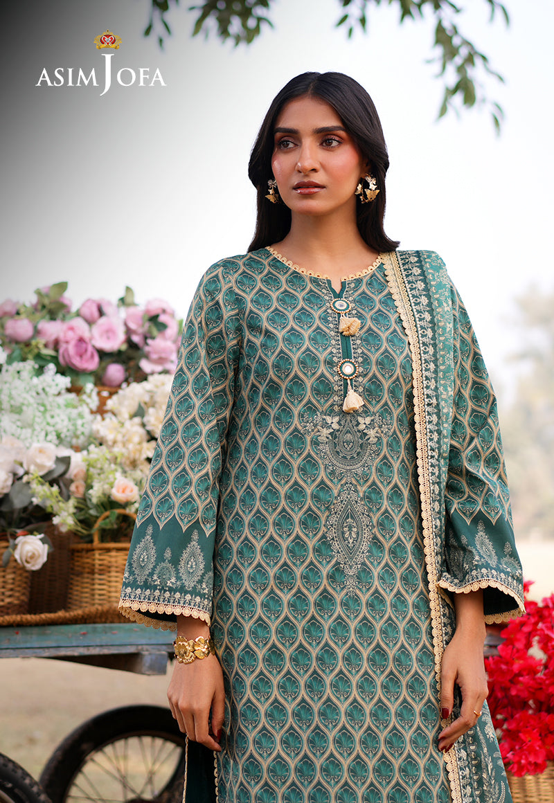 AJUUB-04 Printed Lawn 3 Pcs