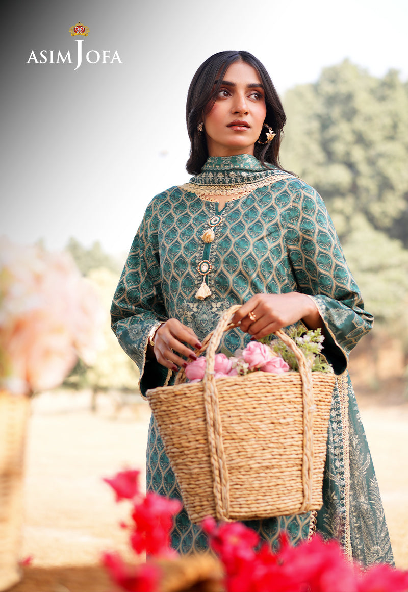 AJUUB-04 Printed Lawn 3 Pcs