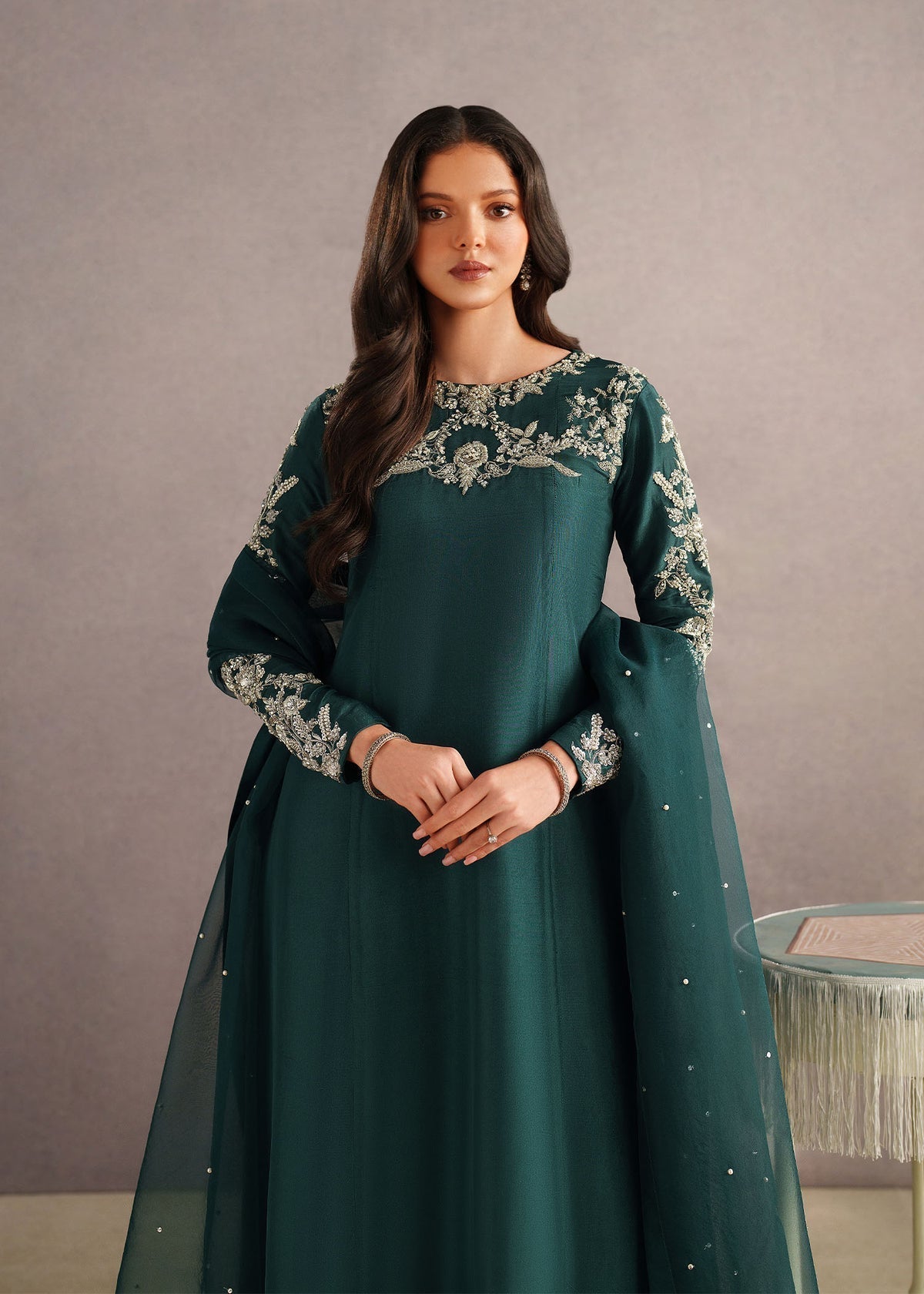 Inara Style — Mairaz Teal Green Three-Piece Suit
