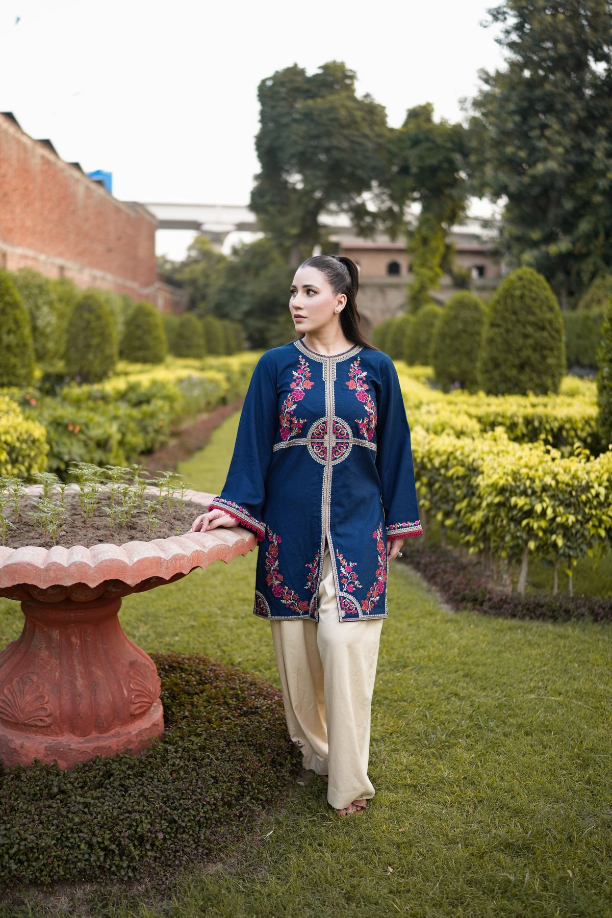 Aneelas Karandi Embroidered Shirt Trouser 2pc [KR-26-07]