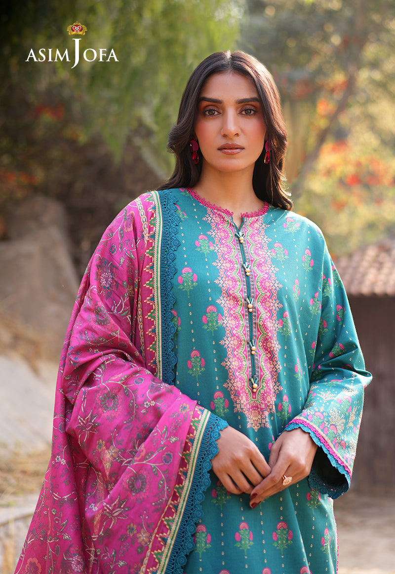 AJUUBD-14 Printed Lawn Stitched 3 Pcs
