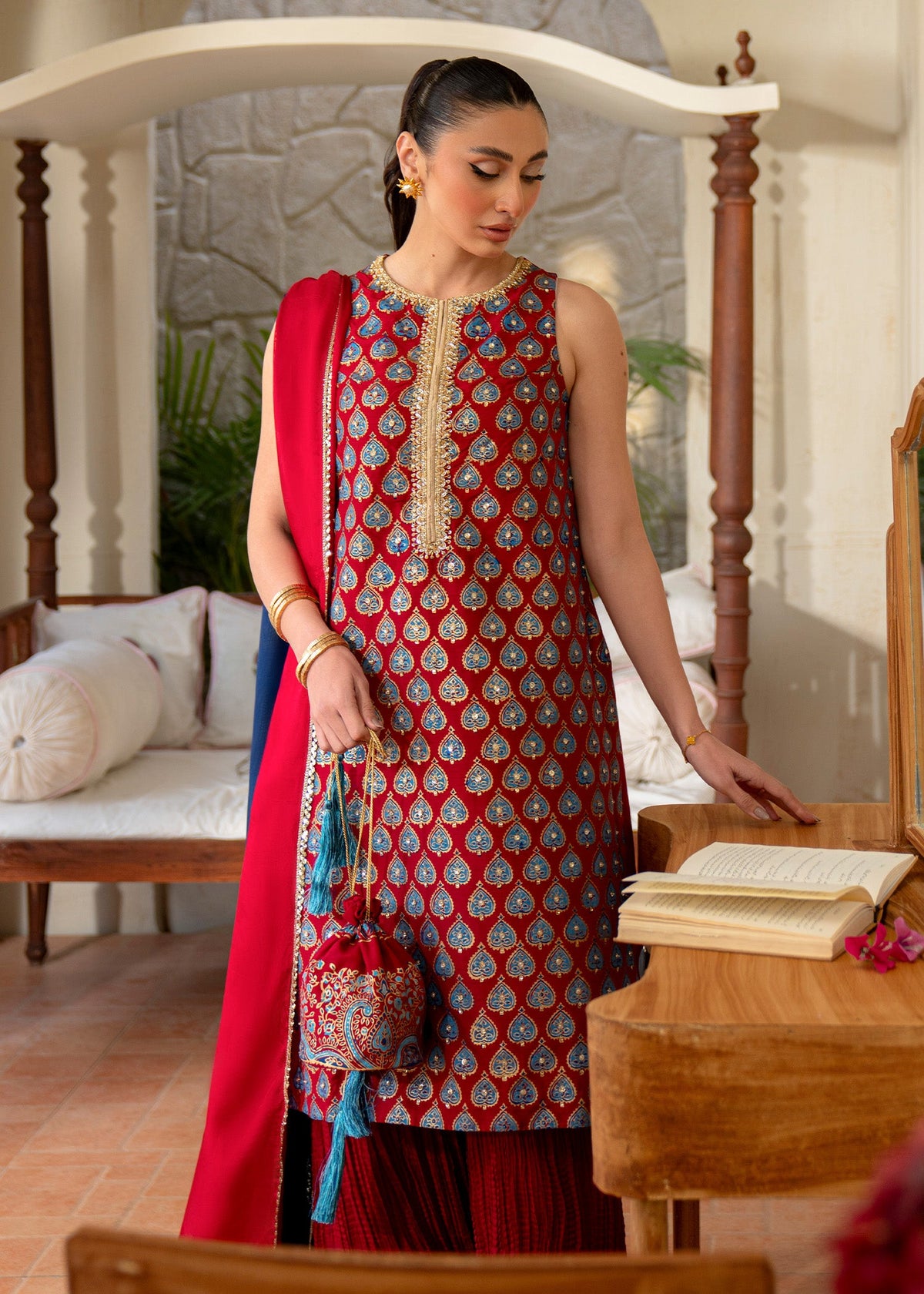 Crimson Elegance - Ready To Ship