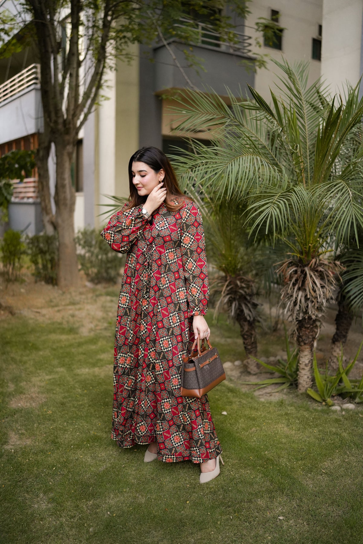 Aneelas Viscose Printed Frock 2pc [VC-26-31] [Dispatch Time 2 Months]
