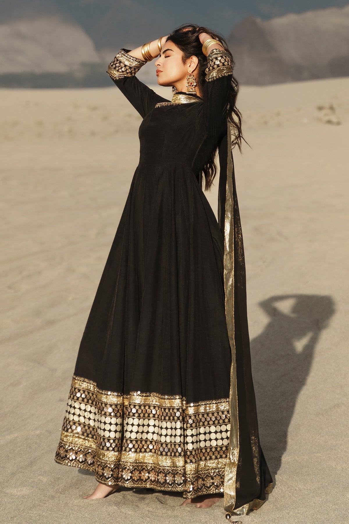 3 Pcs Stitched Raw Silk Pishwas CMA-6-467