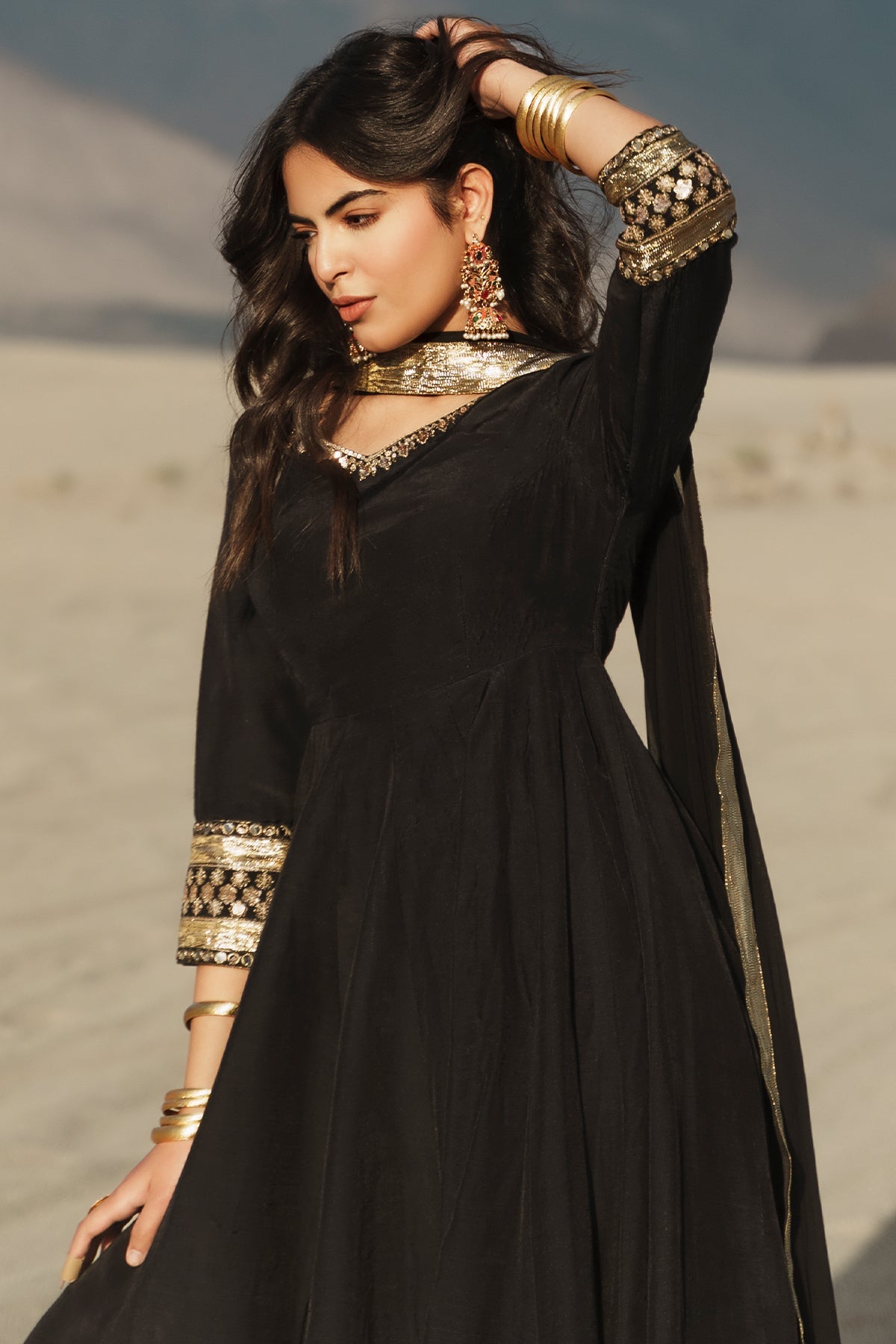 3 Pcs Stitched Raw Silk Pishwas CMA-6-467