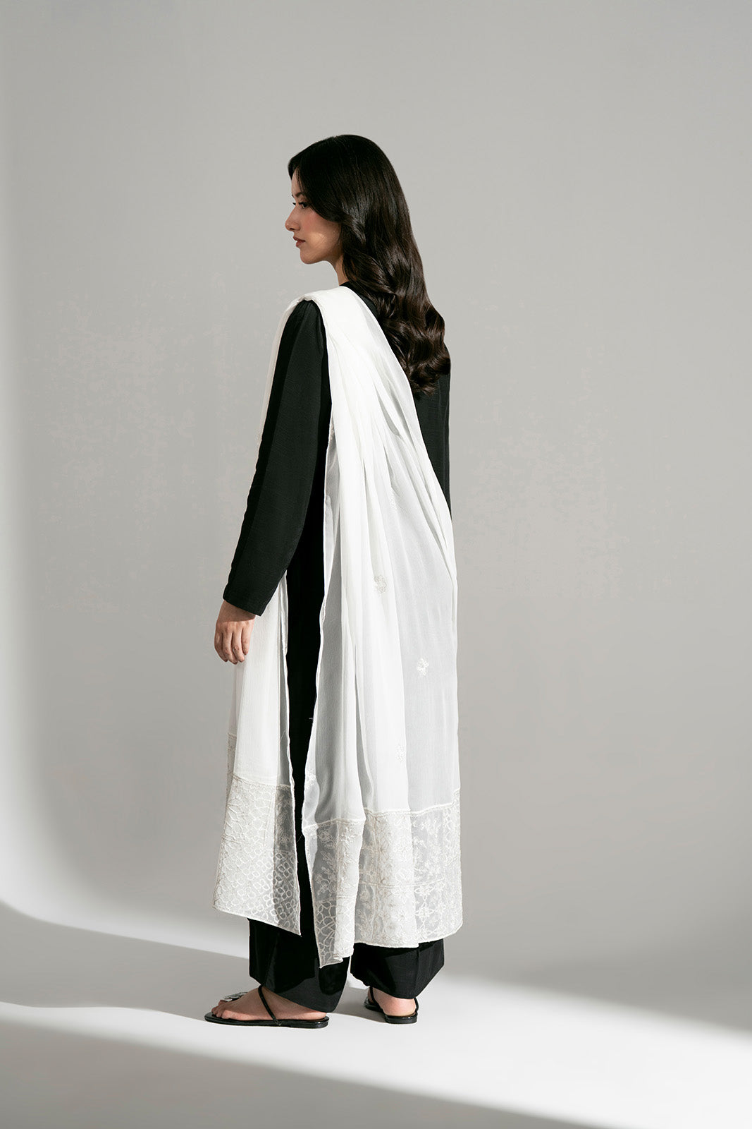 1 Piece Chiffon Embroidered Dupatta (FD0128)