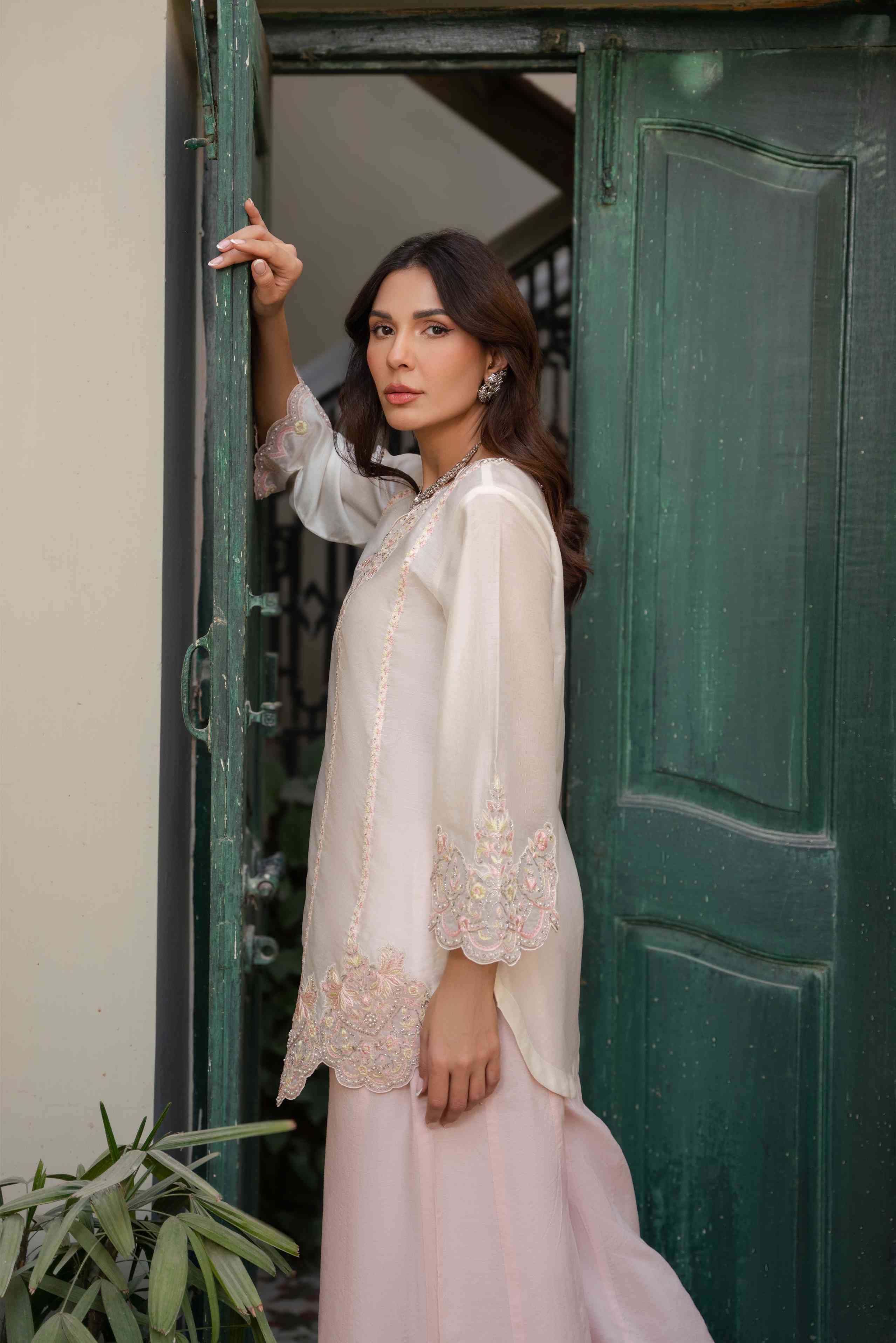 Embroidered Cambric Culottes