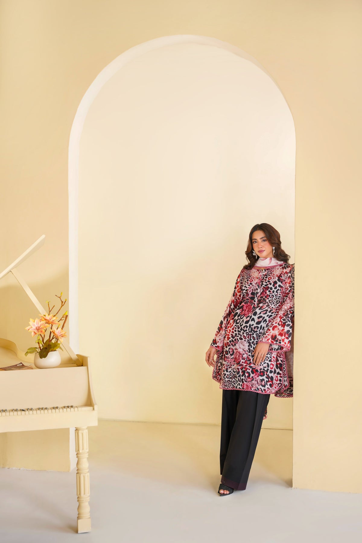 Aneelas Printed Lawn 3pc With Lawn Duppata [SPR-26-68-B] [Dispatch Time 2 Months]